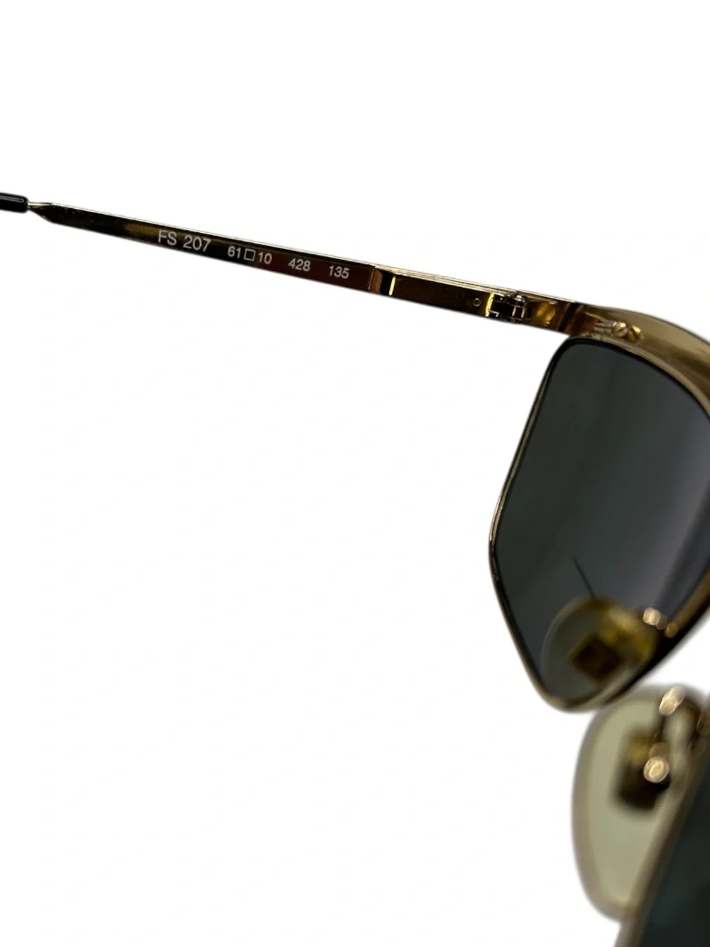 Vintage Fendi FS 207 Rope Brow Sunglasses Gold Italy 61-10-135 Frames